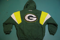 Green Bay Packers 90s Hooded Pullover Puffer Hoodie Starter Vintage Jacket