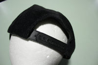 Lake Chelan Corduroy Black Vintage 80's Adjustable Back Snapback Hat