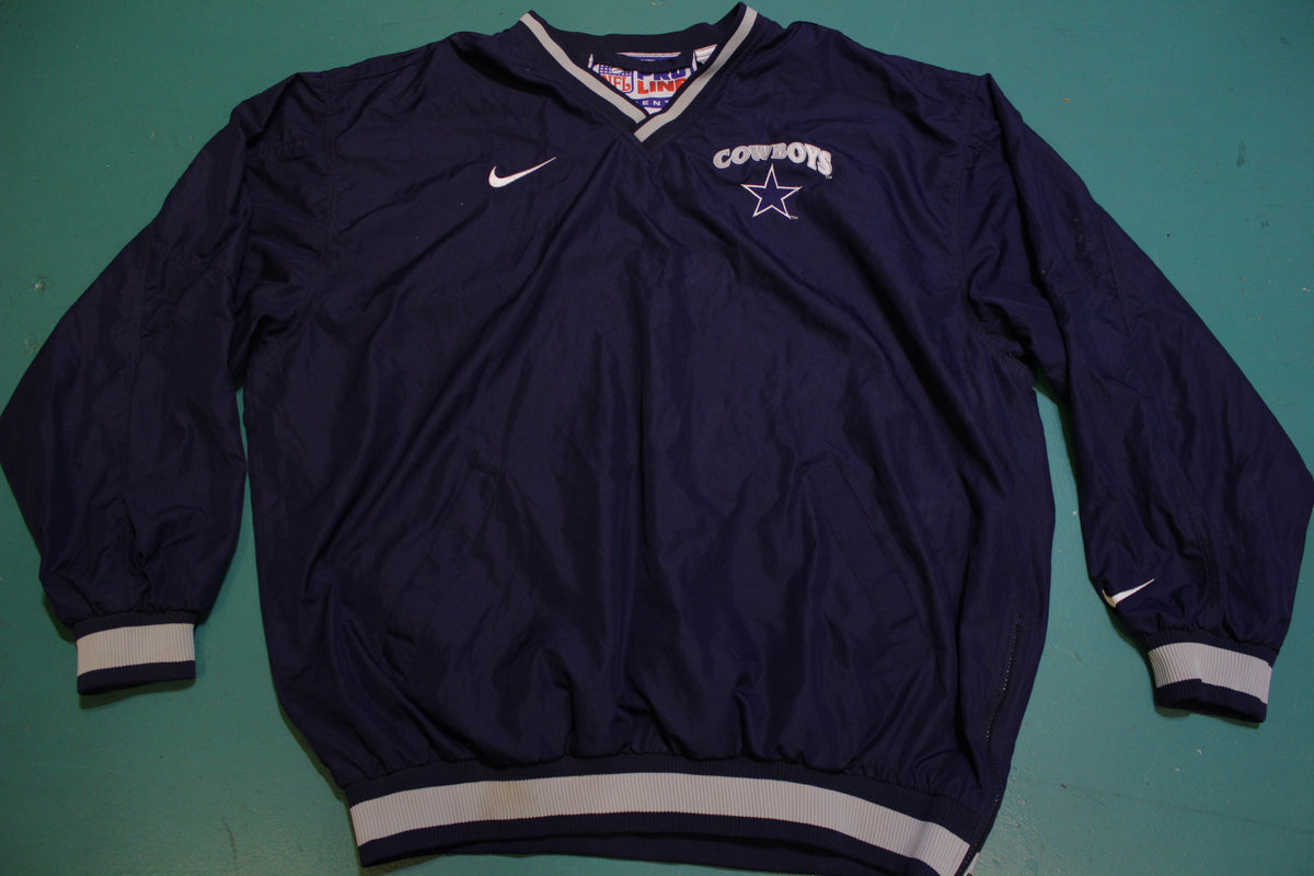 Dallas Cowboys Pro Line V-Neck Nike Vintage 90s Pullover Windbreaker Jacket
