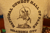 National Cowboy Hall Of Fame Oklahoma City Vtg 80's 70's T-Shirt. Hanes Ringer