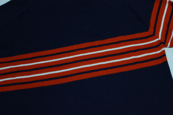 Tuxan Made in USA Acrylic Vintage 70's Striped Pattern Ski Fireplace Sweater