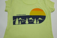 Durango Colorado Textile Prints USA Sunset 80's Women's Cut T-Shirt
