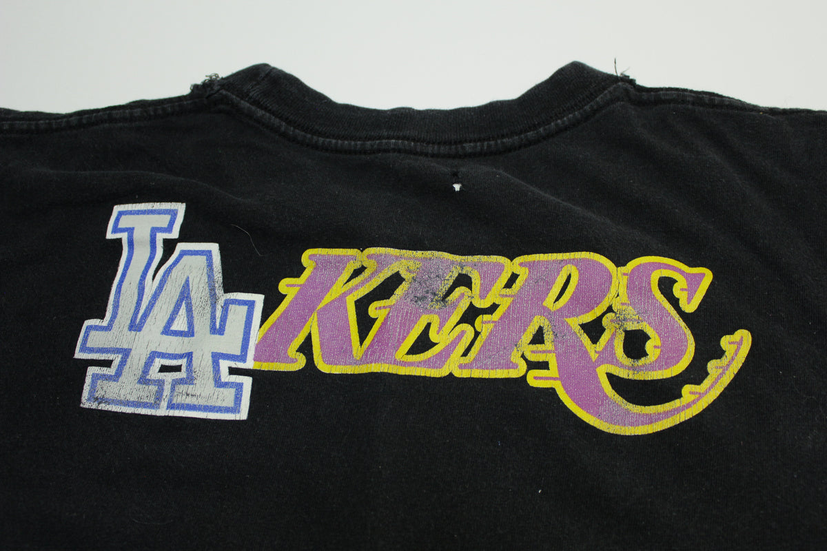 La Lakers Nike Center Swoosh T Shirt Mens L Large Y2K Los Angeles Lakers