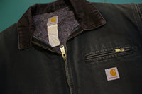 Carhartt J01 BLK Detroit Black Duck Cotton Blanket Lined Jacket 46 Regular XL USA