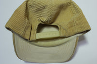 Canada Embroidered Script Vintage Corduroy 80s Adjustable Back Snapback Hat
