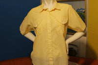Here's A Hug Vintage Women's Button Up Short Sleeve Striped Shirt. 1980's