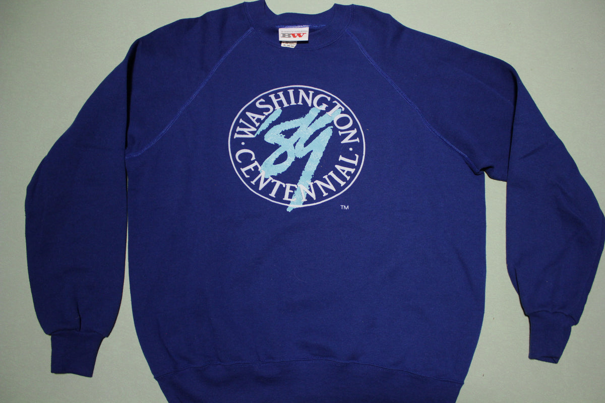Washington Centennial 1989 Vintage 80's Deadstock Crewneck Sweatshirt