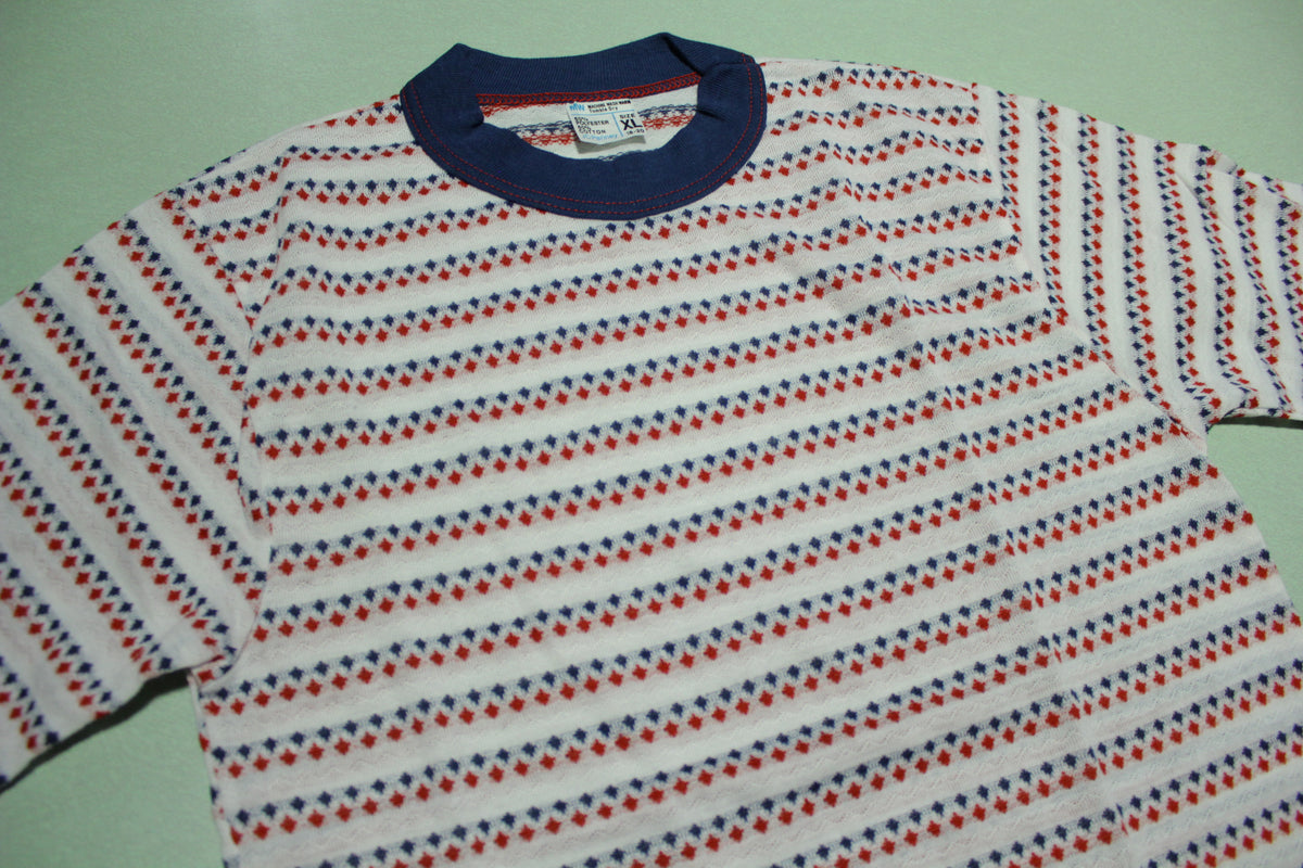 JCPenneys Vintage Striped 70's Deadstock Brady Bunch Single Stitch T-Shirt