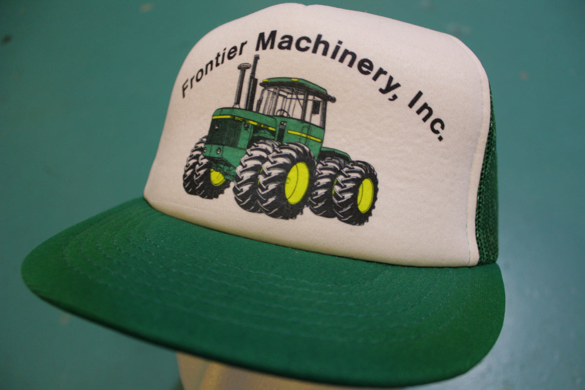 Frontier Machinery John Deere 80's Vintage Snapback Trucker Cap Farmer Hat