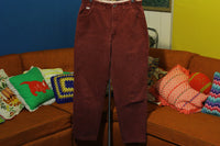 Lee Burgundy 1980's High Waisted Mom Stretch Jeans. Made in USA Women's 16