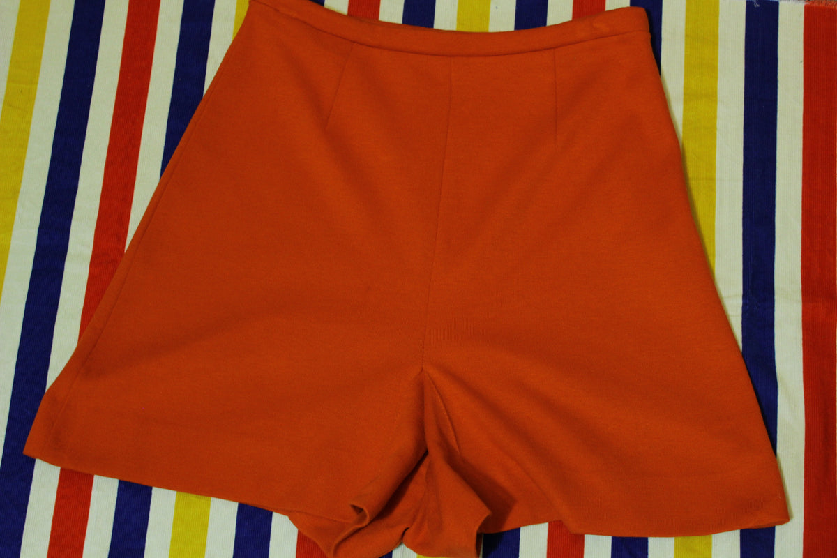 Aileen No Pocket Vintage Red Orange Women's Large Summer Shorts