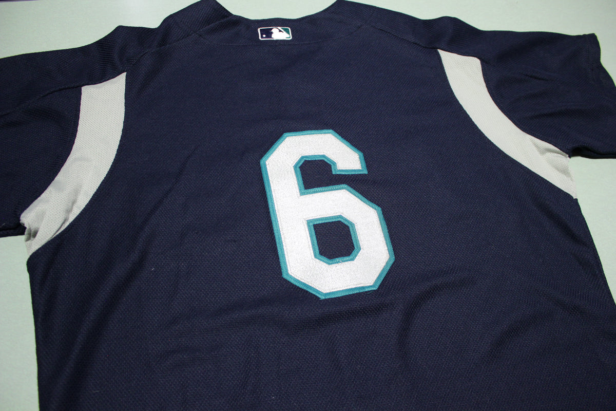 Dan Wilson Vintage Seattle Mariners 6 Majestic Authentic Collection Baseball Jersey
