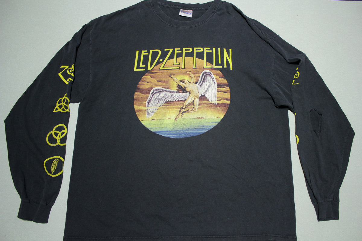 Led Zeppelin 2004 Swan Song Zoso Distressed Long Sleeve T-Shirt