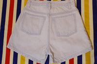 Vintage Denim Republic Button Fly Jean Shorts.  1980's Jeans. Stone Acid Washed. Small