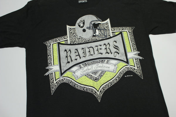 Los Angeles Raiders Vintage 1991 90's Football Single Stitch Made in USA T-Shirt