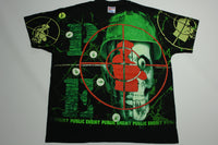 Public Enemy 1992 Vintage Winterland All Over Print Justice 90's Rap Concert AOP T-Shirt