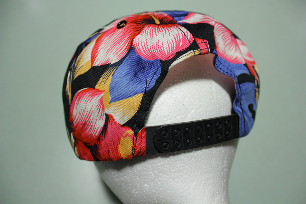Hawaii Floral Cord Crazy Vintage 90's Adjustable Back Snapback Hat