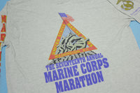 US Marine Corps 1992 Vintage 90s The Peoples Marathon Washington DC Long Sleeve Tee