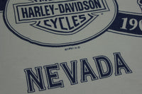 Harley Davidson Motorcycles Vintage 1996 97 Long Sleeve Las Vegas 90's Pocket T-Shirt