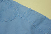 San Francisco Riding Gear Vintage 70's Baby Blue Wide Leg Utility Pocket Denim Jeans