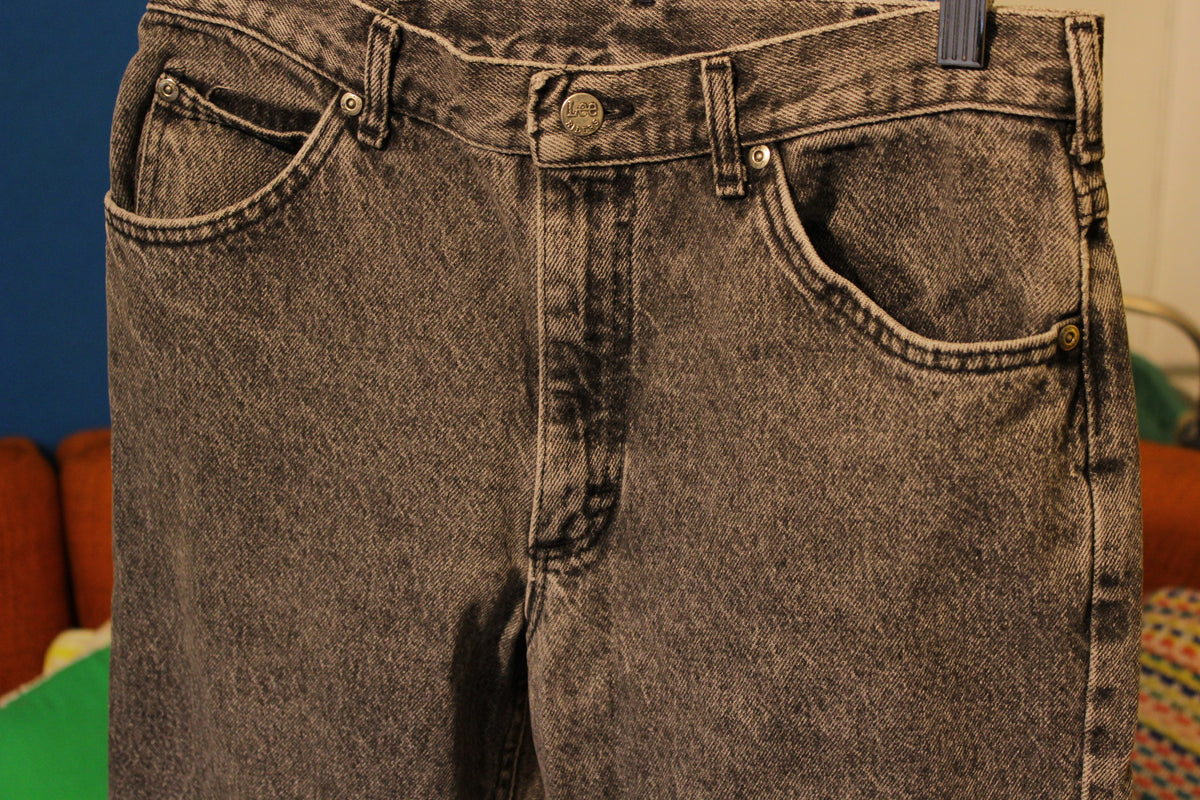 Black Lee Riders Jeans Vintage Denim 1980's Made In USA 29.5 x 28.25