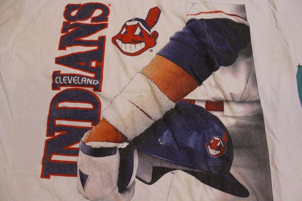 Cleveland Indians Baseball Big Print Player 1998 Vintage 90's T-Shirt
