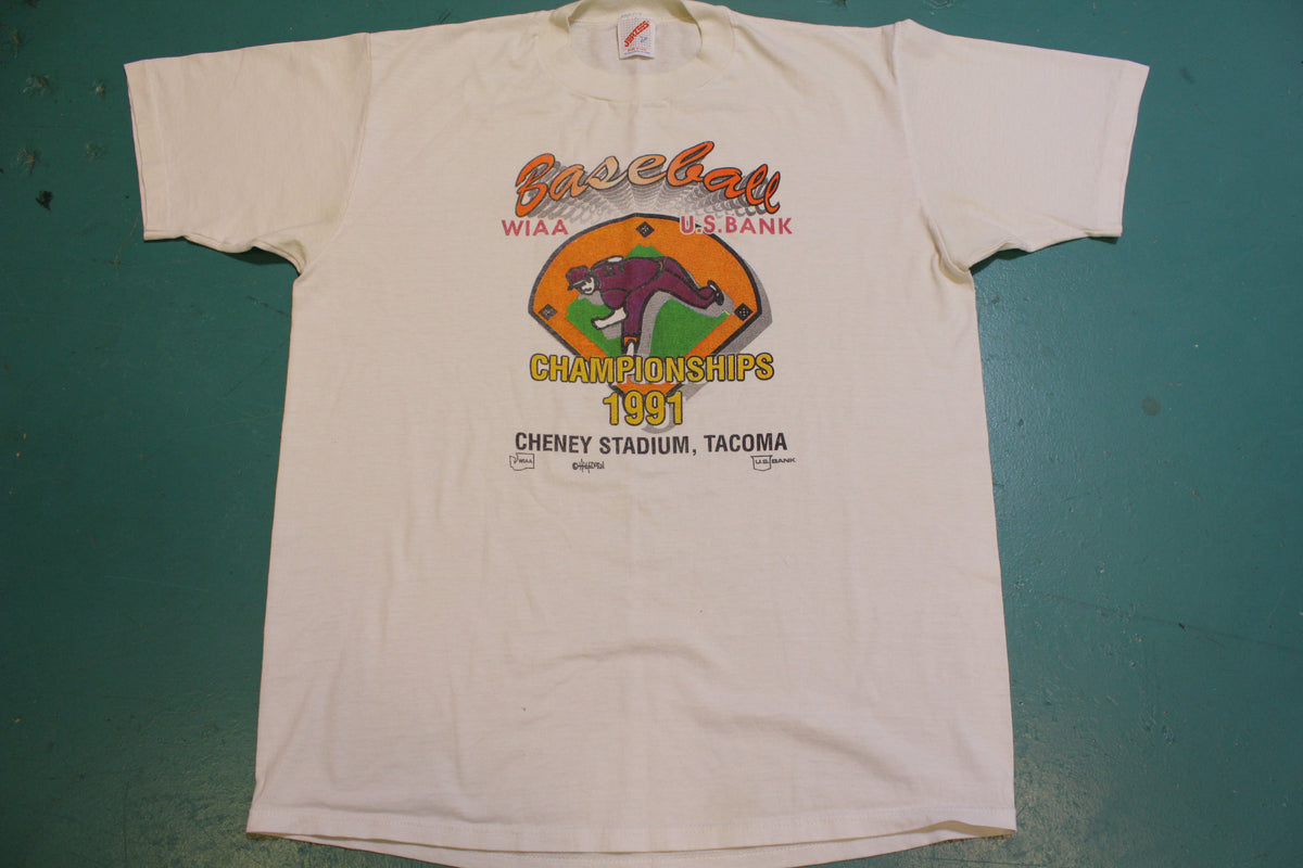 Baseball Championships 1991 Cheney Stadium Tacoma Vintage 90's T-Shirt