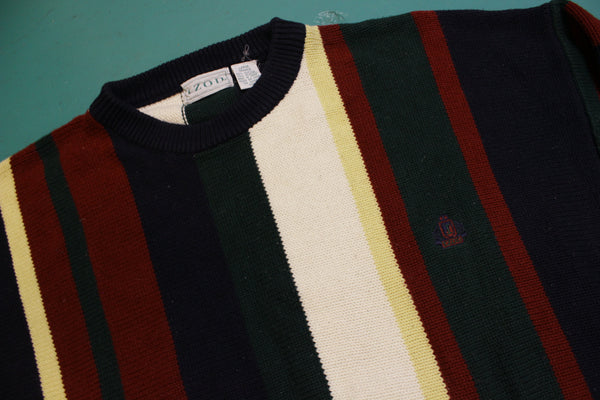 Izod 1990's Color Block Vintage 90's Knit Sweater
