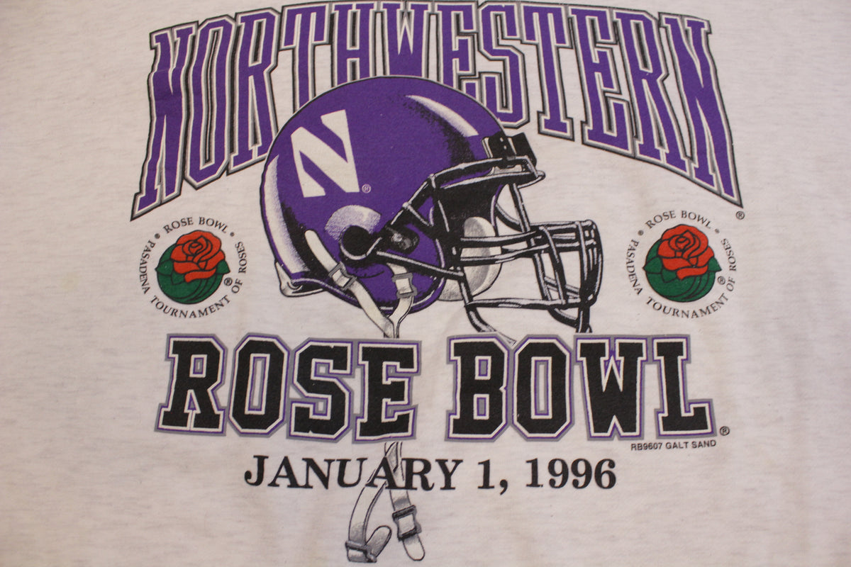 Northwestern Rose Bowl 1996 Pasadena Vintage 90's Crewneck Sweatshirt.