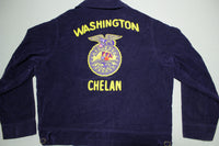 FFA Agricultural Education Vintage Washington Chelan Corduroy Farm Animal Jacket