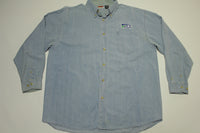 Seattle Seahawks Vintage 1997 Denim Chambray 90's Button Up Shirt