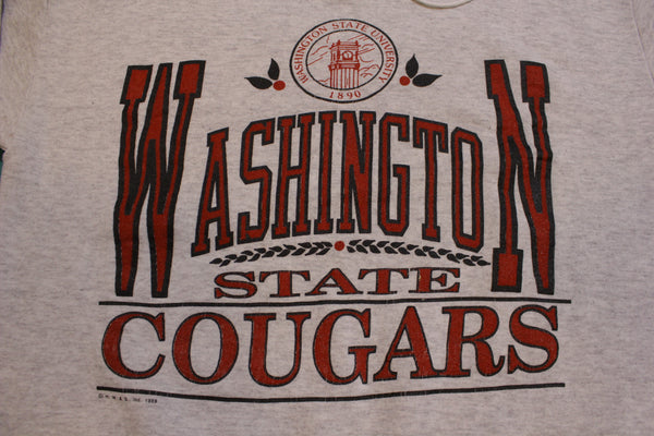 WSU Washington State Cougars 1989 Vintage 80's Quarter Zip Pullover Sweatshirt