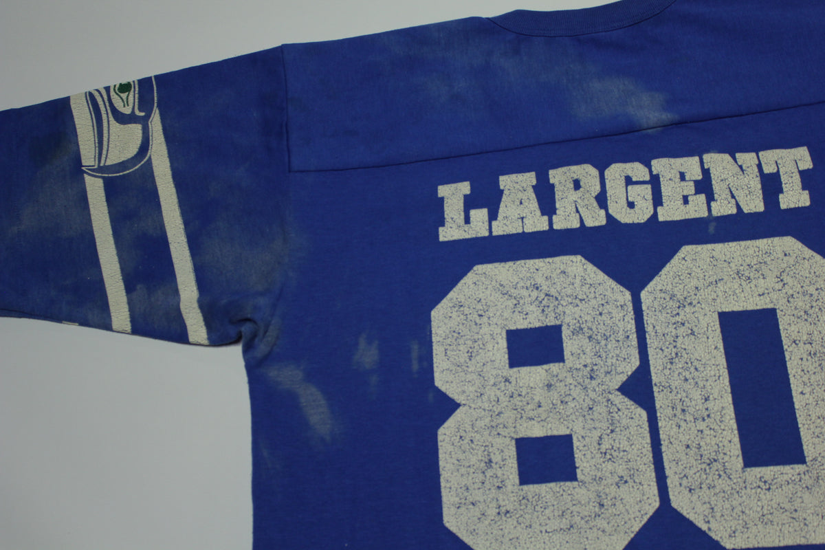 Seattle Seahawks Steve Largent #80 Vintage 80's Sport Togs PayDirt Distressed T-Shirt