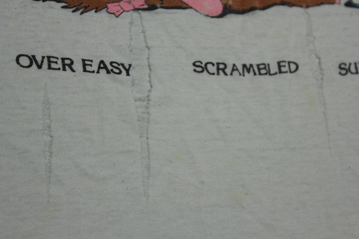 Breakfast Club Bears Vintage Over Easy 80's Funny Absurd Destroyed T-Shirt