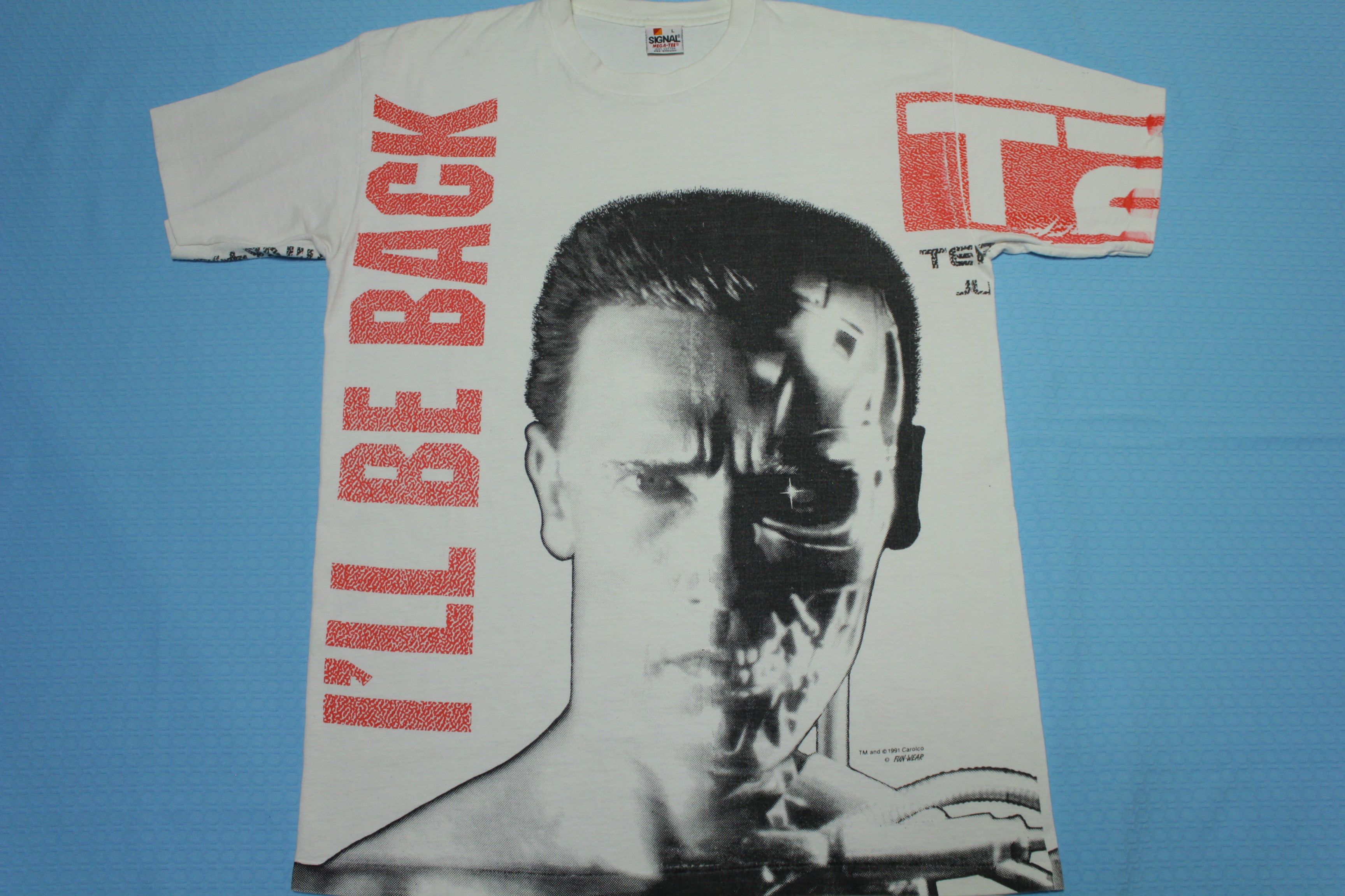 Terminator 2 T2 Vintage 1991 Judgement Day I'll Be Back AOP