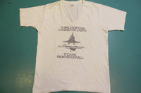 Nasa Space Shuttle Rockwell on Earth Vintage V-Neck Single Stitch JCPenney T-Shirt.