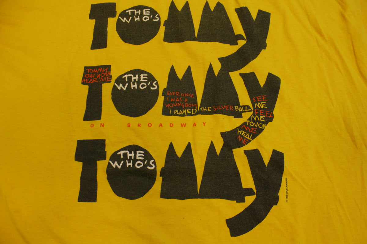 Tommy The Who Broadway See Me Feel Me Vintage 1992 90s Single Stitch T-Shirt