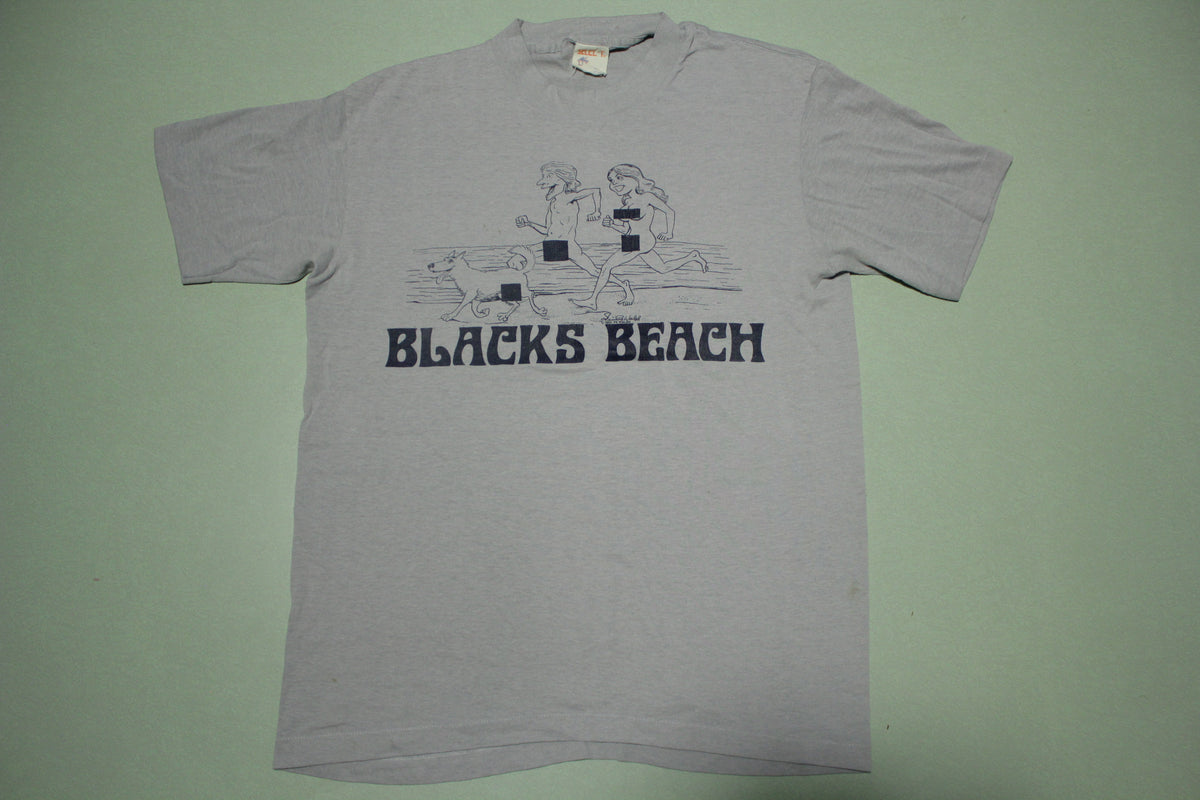 Blacks Beach Vintage 1980 Nudist Walsh Select-T USA T-Shirt