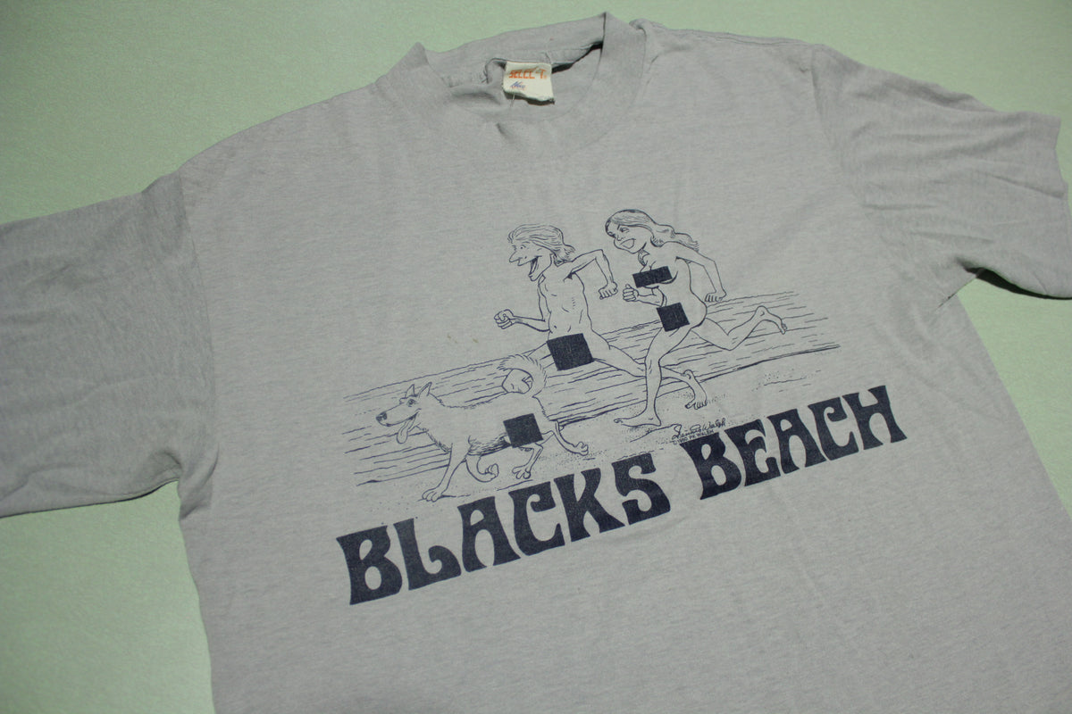 Blacks Beach Vintage 1980 Nudist Walsh Select-T USA T-Shirt
