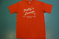 Polly's Lounge Party Food Good Times 745-2438 Vintage Single Stitch T-Shirt 80's