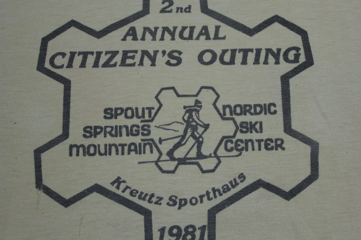 Spout Springs Mt. Nordic Ski Vintage 1981 Single Stitch T-Shirt