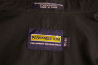 Panhandle Slim Black on Black Vintage Pearl Snap. Western Shirt