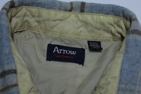 Arrow Sportswear Vintage 80's Plaid Wool Flannel Button Up Shirt