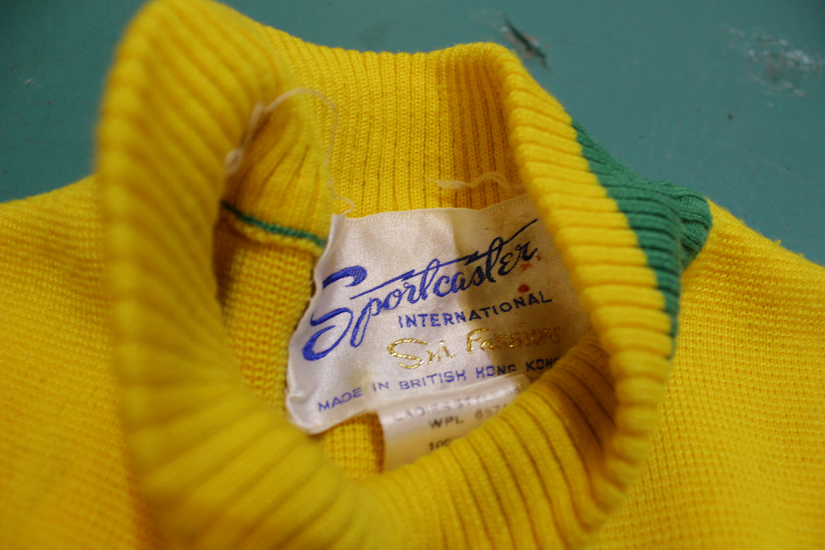 Sportscaster International Ski Fashions Wool Striped 70's Winter Sweater