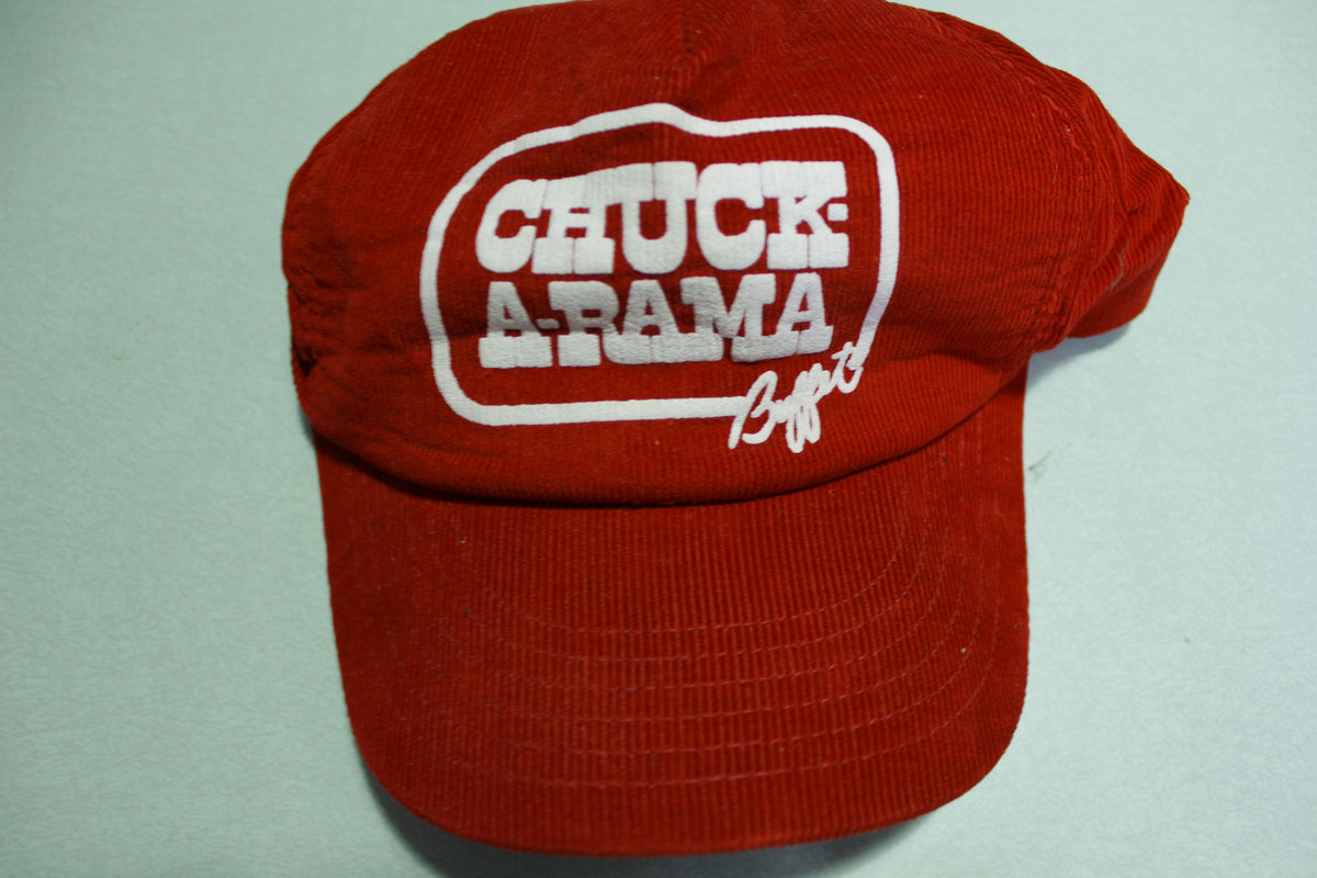 Chuck-A_Rama Buffet Vintage Corduroy 80s Adjustable Back Snapback Hat