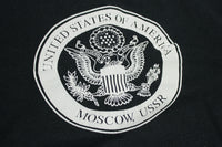 United States Of America Moscow USSR Vintage 80's Crewneck Sweatshirt