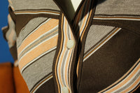 Jo Lester Vintage 60's 70's Caftan Dress Striped Boho Style Matching Belt