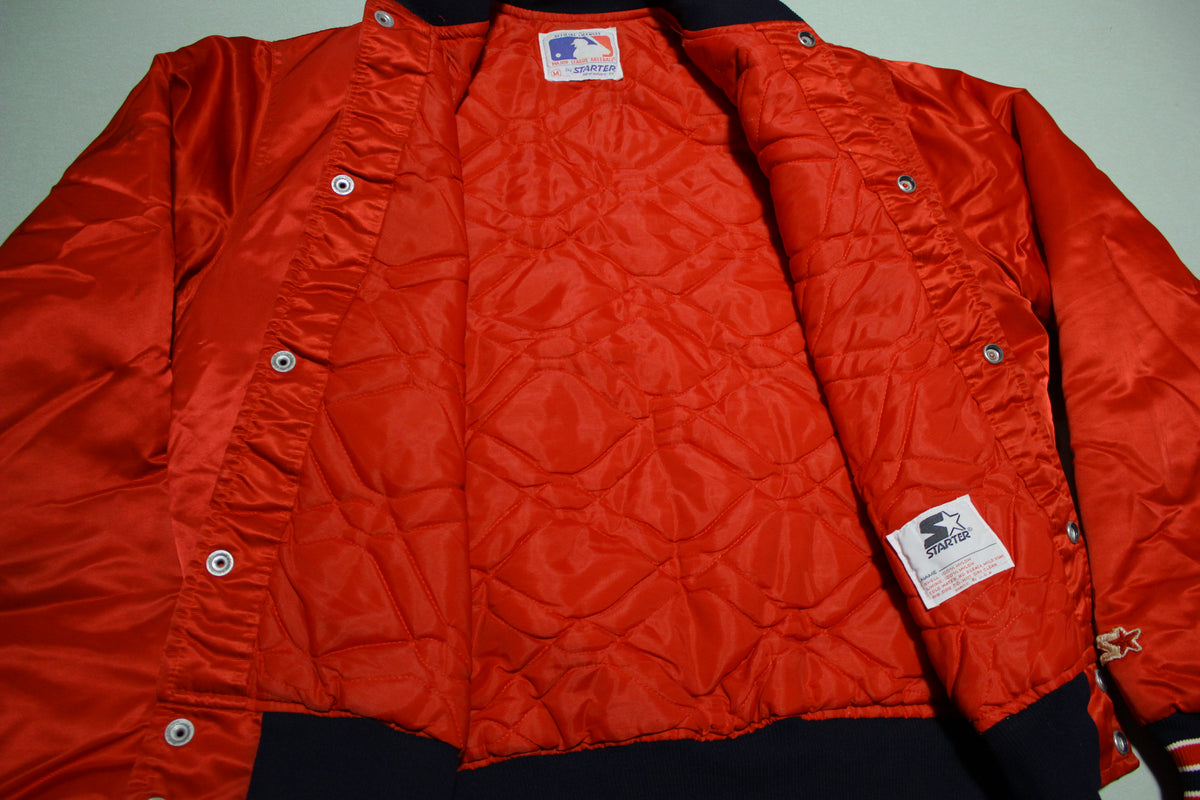 Vintage Starter St. Louis Cardinals Red Satin Varsity Jacket Mens Size Small