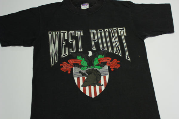 West Point Military Academy Crest Vintage 90's Single Stitch USA MVP T-Shirt