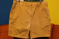 Carhartt Duck Work Shorts B25 Carpenter Brown Cotton Made in USA Men's 40